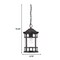 Homeroots 15.25 x 8.75 x 8.75 in. Vista II 1-Light Black Coral Hanging Light 397975 - alternate 5